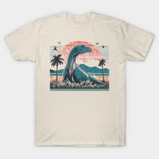 Retro Jurassic Brachiosaurus T-Shirt